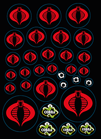 Cobra Logos GI Joe Action Force Stickers